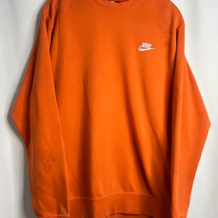 [BUNJANG] Nike Logo Orange Sweatshirt / 나이키 로고 오렌지 맨투맨