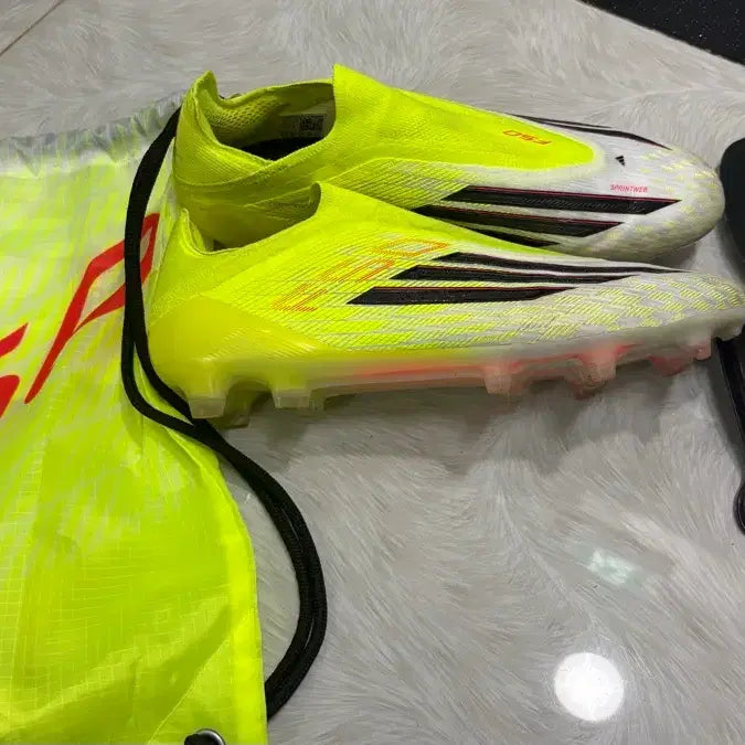 [BUNJANG] Adidas F50 Soccer Cleats Set / 아디다스 F50 축구화 형광 + 가방 깔창