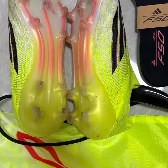 [BUNJANG] Adidas F50 Soccer Cleats Set / 아디다스 F50 축구화 형광 + 가방 깔창