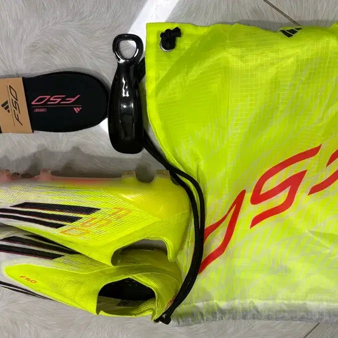[BUNJANG] Adidas F50 Soccer Cleats Set / 아디다스 F50 축구화 형광 + 가방 깔창