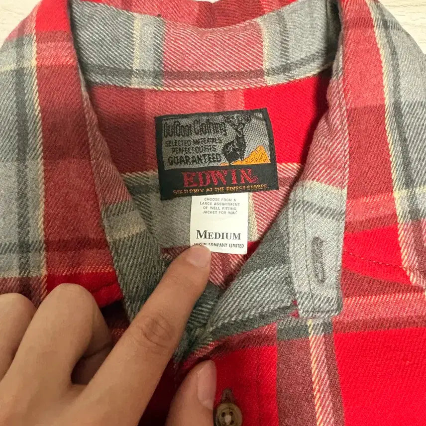 [BUNJANG] Edwin Check Flannel Shirt / 에드윈 체크 플란넬 셔츠