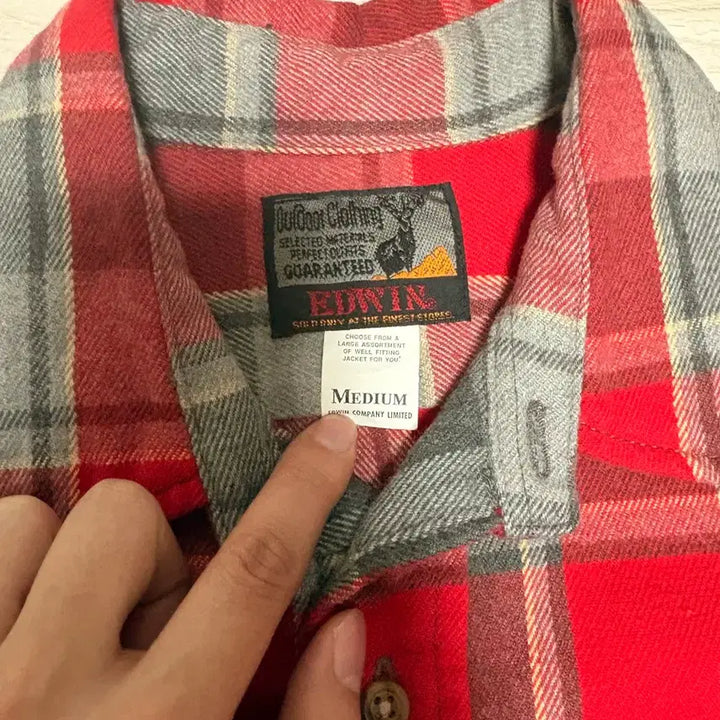 [BUNJANG] Edwin Check Flannel Shirt / 에드윈 체크 플란넬 셔츠
