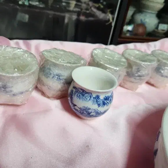 [BUNJANG] Jingdezhen China Tea Cup Set / 미사용//중국도자기 경덕진 차잔셋트