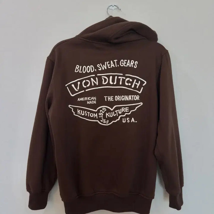 [SOLD OUT] [S] Von Dutch 본더치 브라운 후드집업