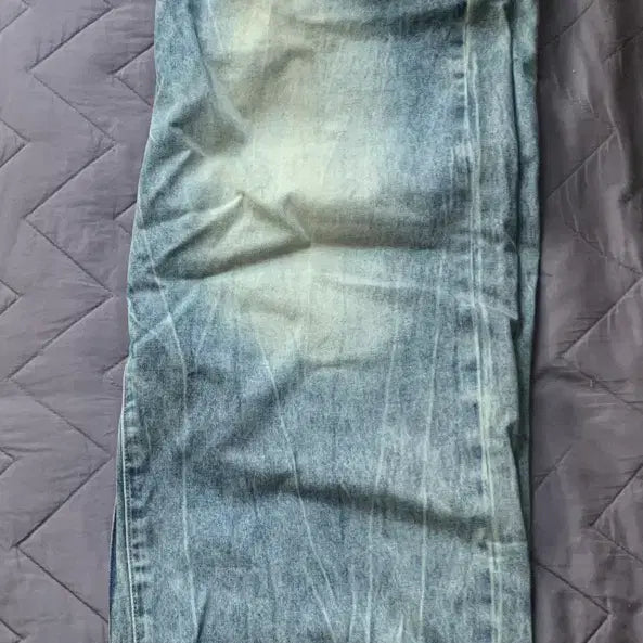 [BUNJANG] Dangdang Girl Washed Wide Denim Pants / 당당걸 워싱 와이드 데님 팬츠