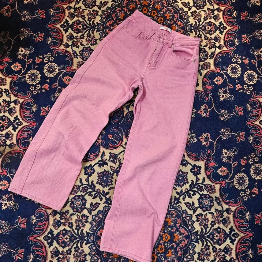 [BUNJANG] Ordinary Holiday Pink Denim Pants / 오디너리홀리데이 핑크 데님 팬츠