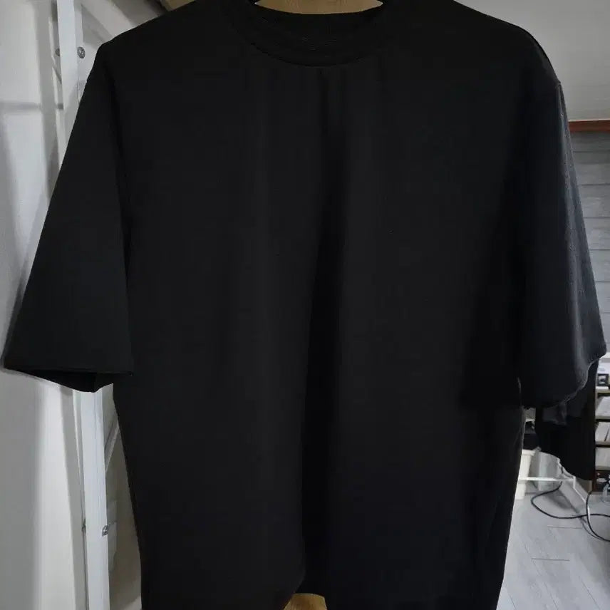 [BUNJANG] System Homme Poly-Cotton Blend Short Sleeve T-Shirt / 시스템옴므 폴리코튼 혼방 반팔티 100 블랙
