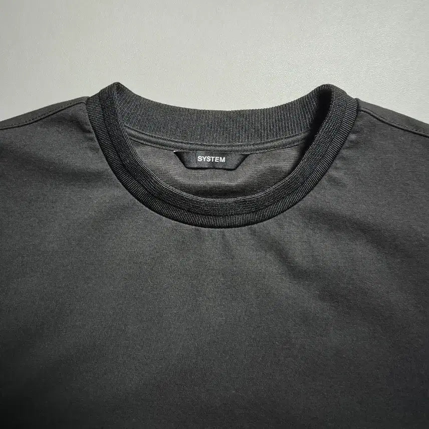 [BUNJANG] System Homme Poly-Cotton Blend Short Sleeve T-Shirt / 시스템옴므 폴리코튼 혼방 반팔티 100 블랙
