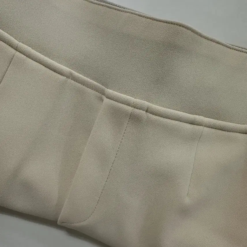 [BUNJANG] High-Waist Banding Slacks - Cream / 하이밴딩 슬랙스 S