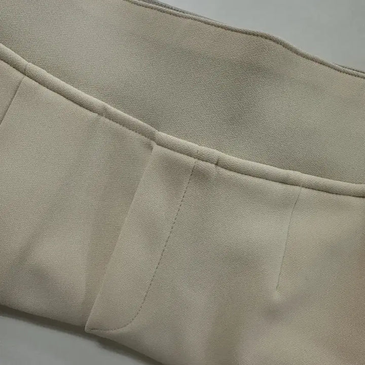 [BUNJANG] High-Waist Banding Slacks - Cream / 하이밴딩 슬랙스 S
