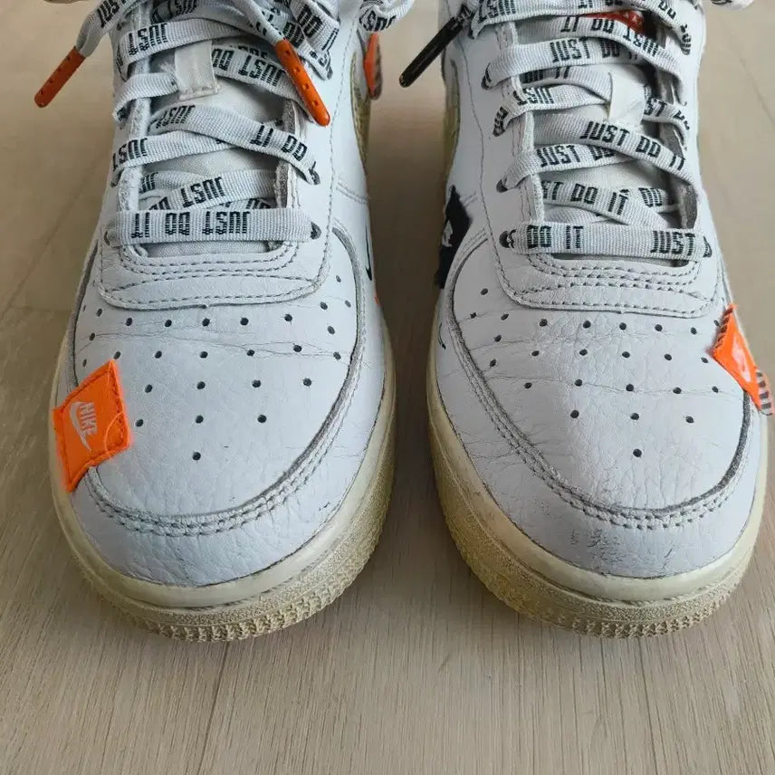 [BUNJANG] Nike Air Force 1 Low Just Do It Pack White Sneakers / 나이키 에어포스 1 로우 저스트두잇 팩 화이트