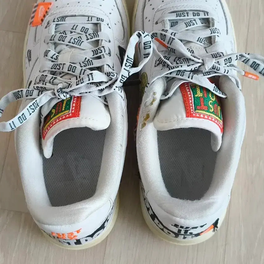 [BUNJANG] Nike Air Force 1 Low Just Do It Pack White Sneakers / 나이키 에어포스 1 로우 저스트두잇 팩 화이트