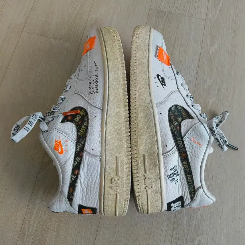 [BUNJANG] Nike Air Force 1 Low Just Do It Pack White Sneakers / 나이키 에어포스 1 로우 저스트두잇 팩 화이트