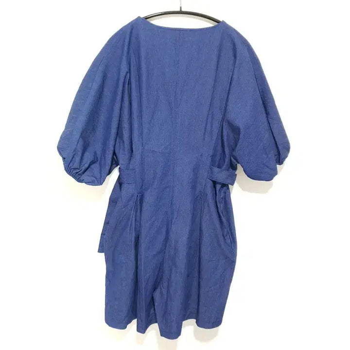 [BUNJANG] Puff Sleeve Denim Jumpsuit / 퍼프소매 데님 점프수트 F_S0265