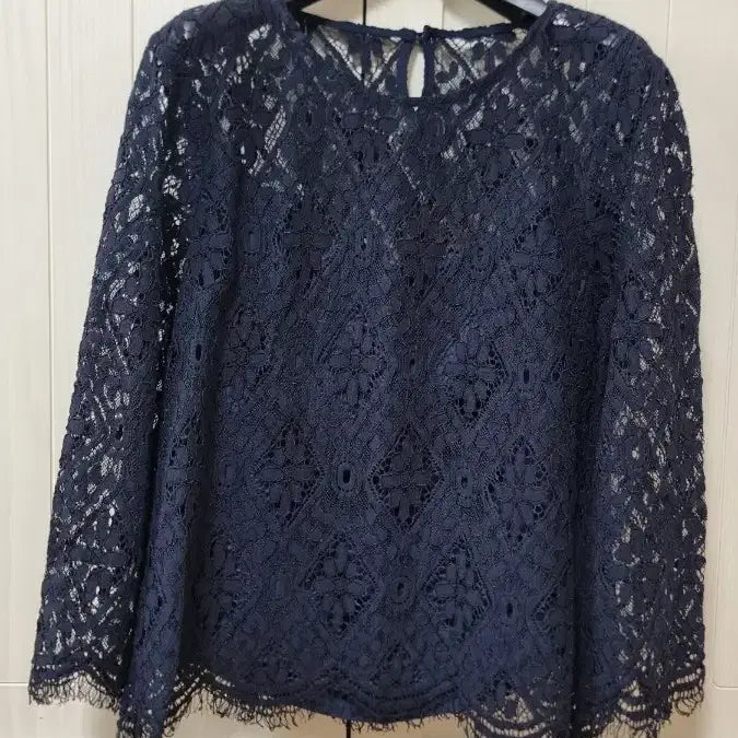 [BUNJANG] It MICHAA Lace Top and Skirt Set - Navy / 잇미샤 레이스 상의55/스커트 세트 네이비 66