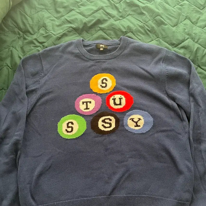 [BUNJANG] Stussy Billiard Knit Sweater / 스투시 빌리아드 니트