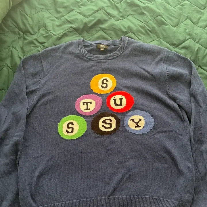 [BUNJANG] Stussy Billiard Knit Sweater / 스투시 빌리아드 니트