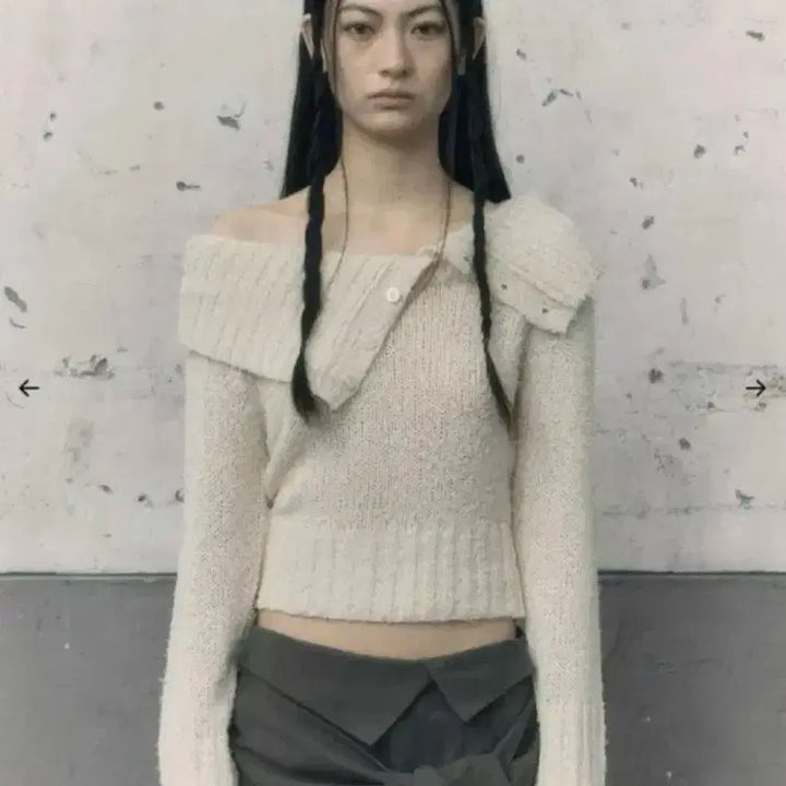 [BUNJANG] Bohemian Seoul Off-Shoulder Oatmeal Top / 보헤미안서울 오프숄더 오트밀