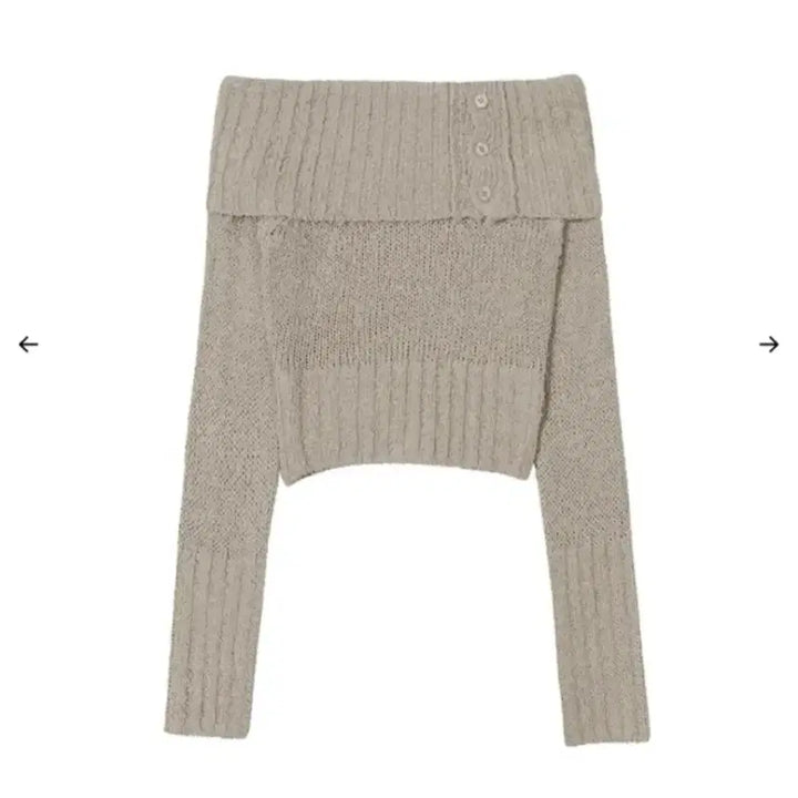 [BUNJANG] Bohemian Seoul Off-Shoulder Oatmeal Top / 보헤미안서울 오프숄더 오트밀