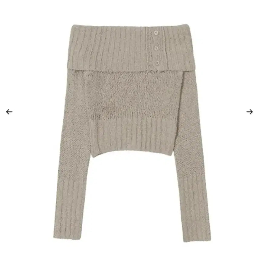 [BUNJANG] Bohemian Seoul Off-Shoulder Oatmeal Top / 보헤미안서울 오프숄더 오트밀