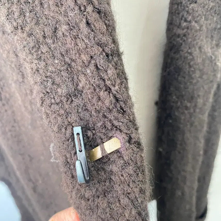 [BUNJANG] System Black Long Knit Vest Cardigan / 시스템 블랙 롱 니트 조끼 가디건