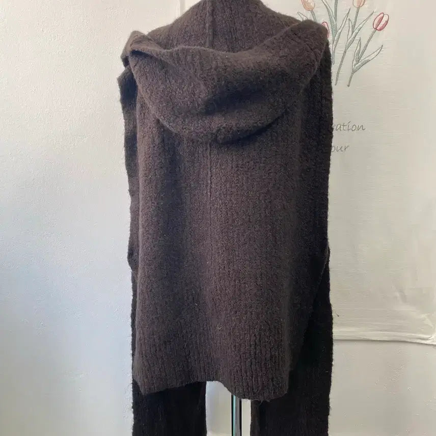 [BUNJANG] System Black Long Knit Vest Cardigan / 시스템 블랙 롱 니트 조끼 가디건