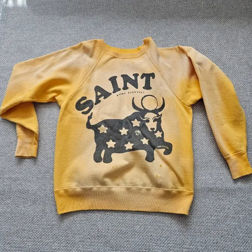 [BUNJANG] Saint Michael Cow Sweatshirt (M) / 세인트 미카엘 cow 스웨트셔츠 M