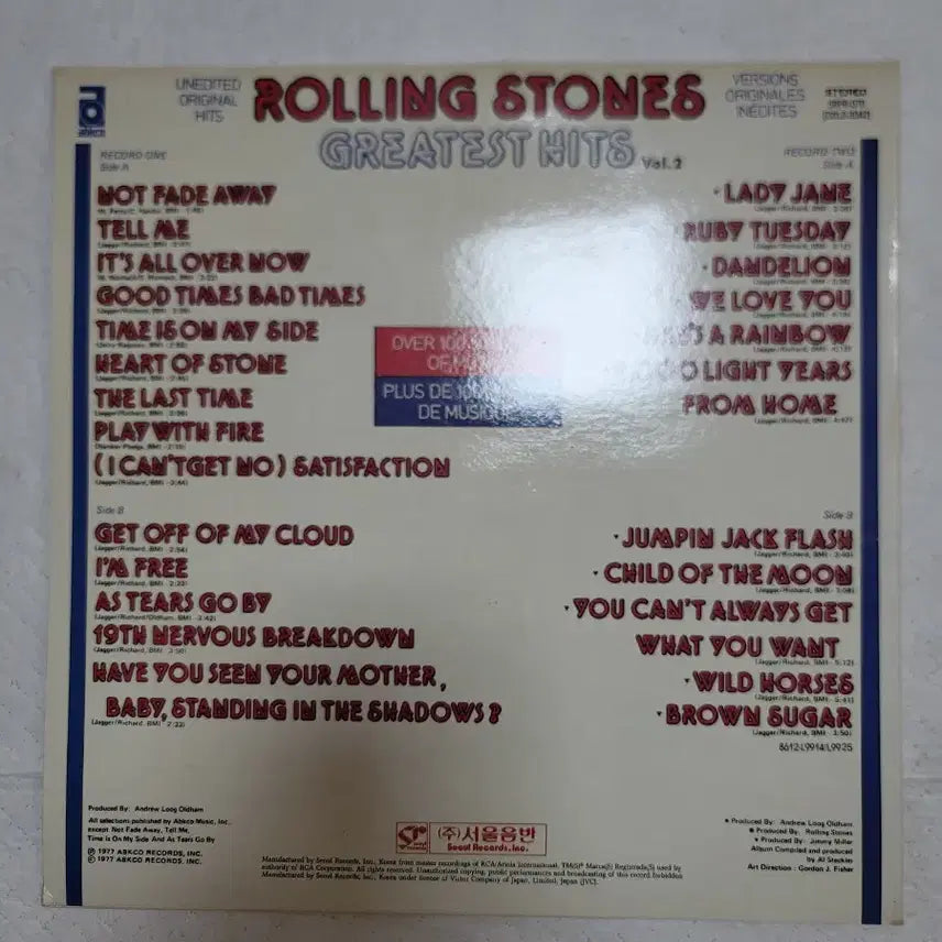 [BUNJANG] Rolling Stones Greatest Hits Vol.2 LP / 롤링 스톤즈 미사용 Greatest Hits Vol.2 LP