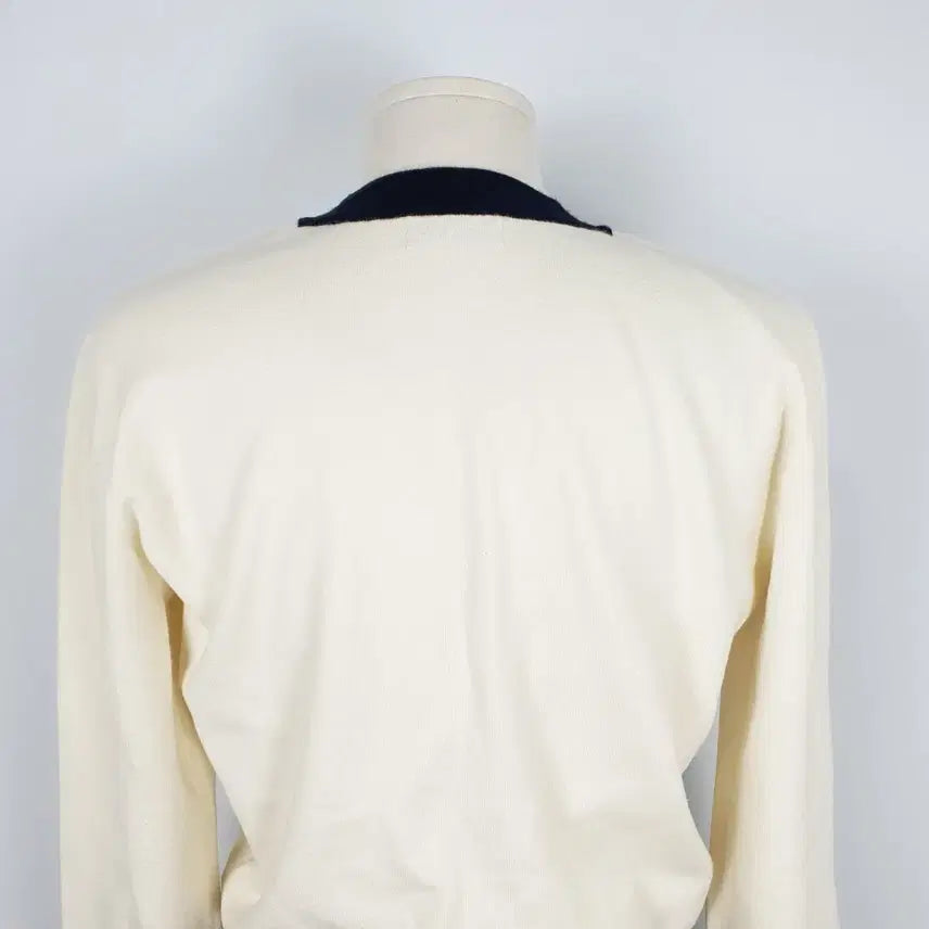 [BUNJANG] LIST Ivory Knit Black Cardigan / 1165.LIST 아이보리 니트 블랙 배색 카디건55