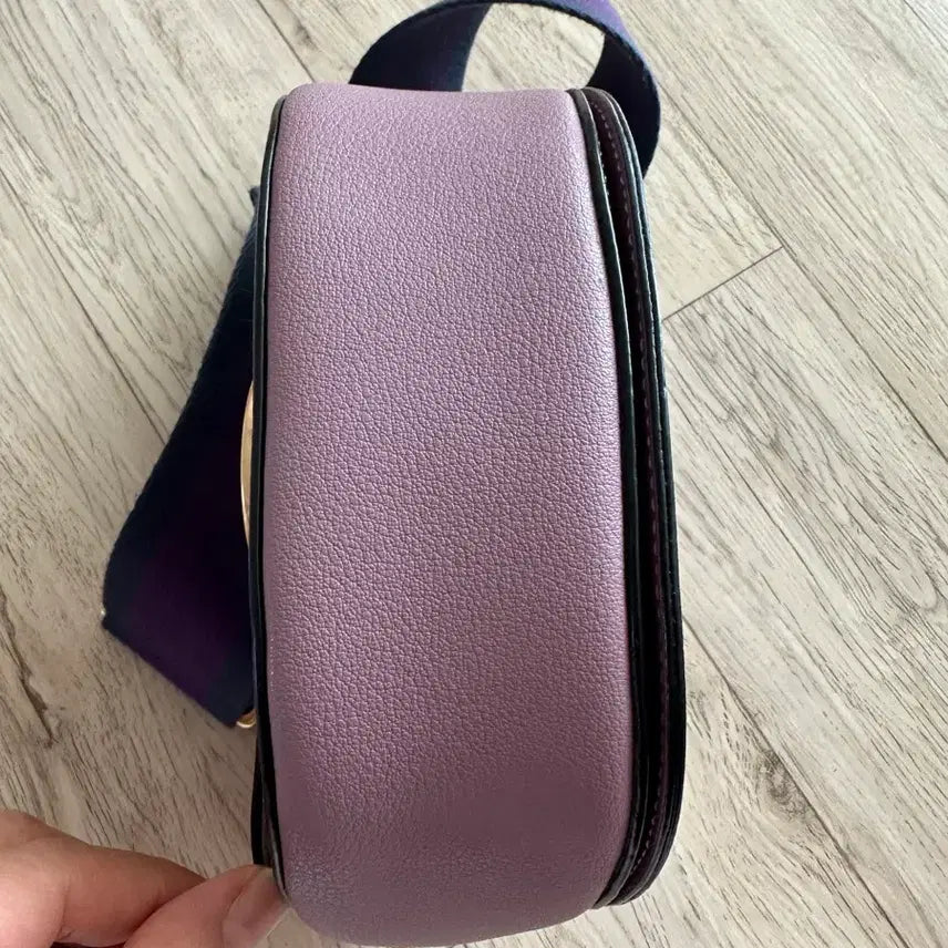 [BUNJANG] Oryany Lavender Leather Crossbody Bag Set / 오야니 라벤더 컬러 가죽 크로스백+스트랩 세트