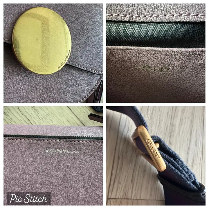 [BUNJANG] Oryany Lavender Leather Crossbody Bag Set / 오야니 라벤더 컬러 가죽 크로스백+스트랩 세트