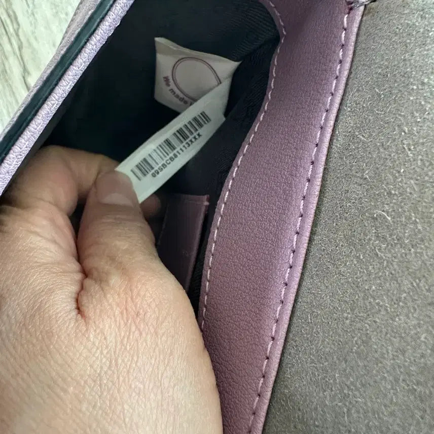 [BUNJANG] Oryany Lavender Leather Crossbody Bag Set / 오야니 라벤더 컬러 가죽 크로스백+스트랩 세트
