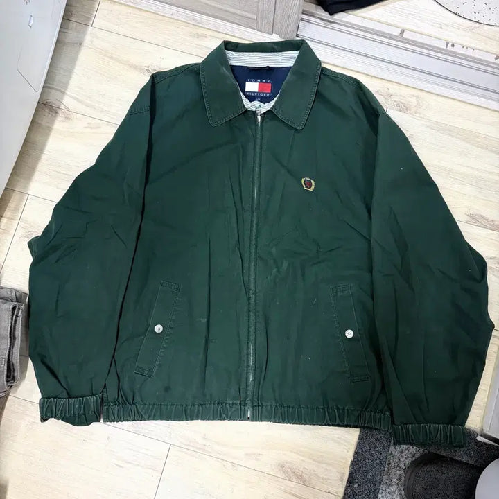 [BUNJANG] Tommy Hilfiger Green Cotton Jacket / 타미힐피거 그린 면 자켓