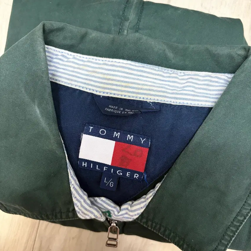 [BUNJANG] Tommy Hilfiger Green Cotton Jacket / 타미힐피거 그린 면 자켓