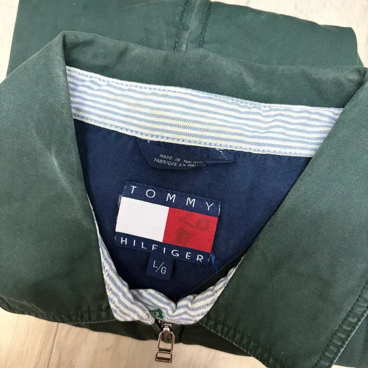 [BUNJANG] Tommy Hilfiger Green Cotton Jacket / 타미힐피거 그린 면 자켓