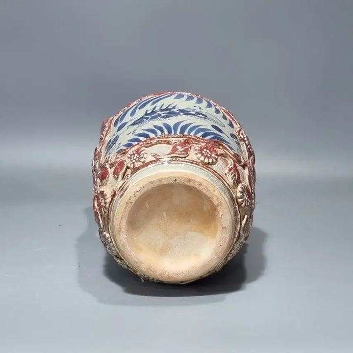 [BUNJANG] Antique Celadon Porcelain Ewer / 골동 청화유리홍 수초어문 첩화 주자. 고36