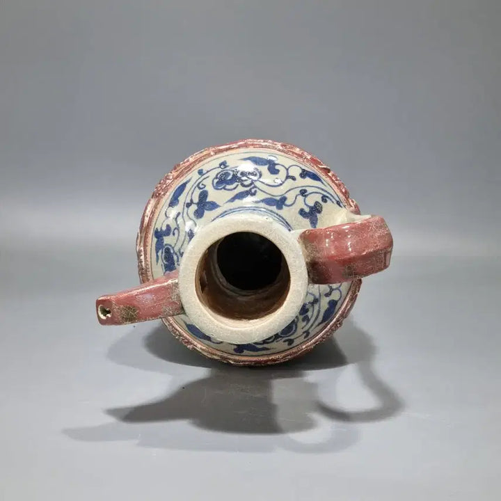 [BUNJANG] Antique Celadon Porcelain Ewer / 골동 청화유리홍 수초어문 첩화 주자. 고36
