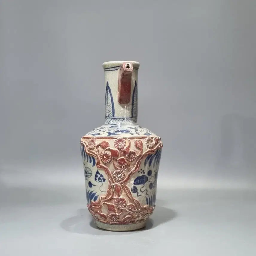 [BUNJANG] Antique Celadon Porcelain Ewer / 골동 청화유리홍 수초어문 첩화 주자. 고36