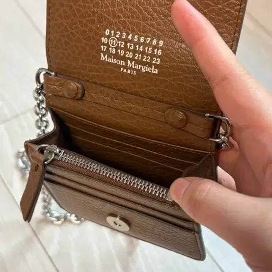 [BUNJANG] Maison Margiela Chain Card Wallet Brown / 메종 마르지엘라 체인 카드지갑 브라운