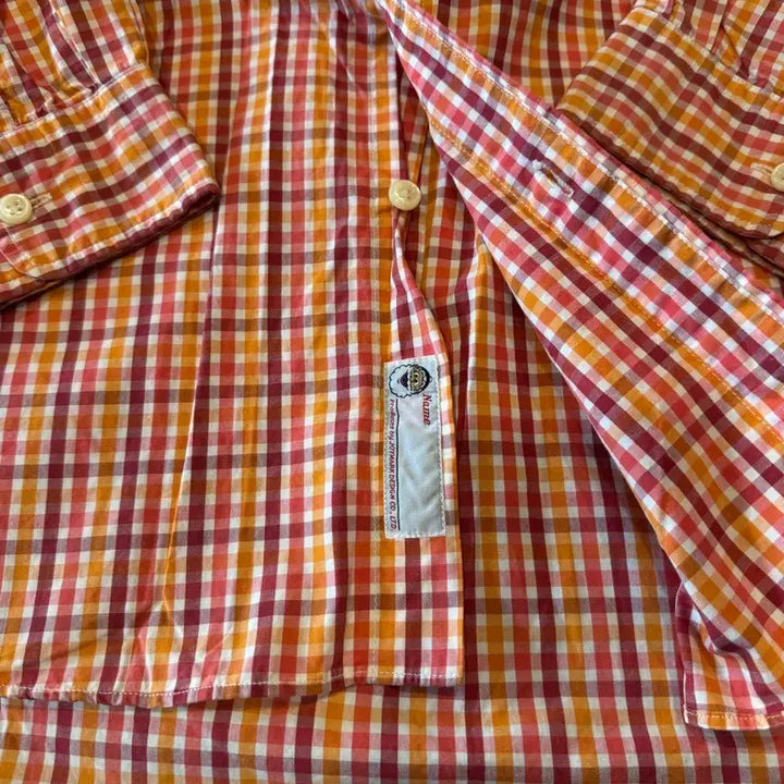 [BUNJANG] Captain Santa Checkered Long Sleeve Shirt / 캡틴산타 긴팔 체크셔츠