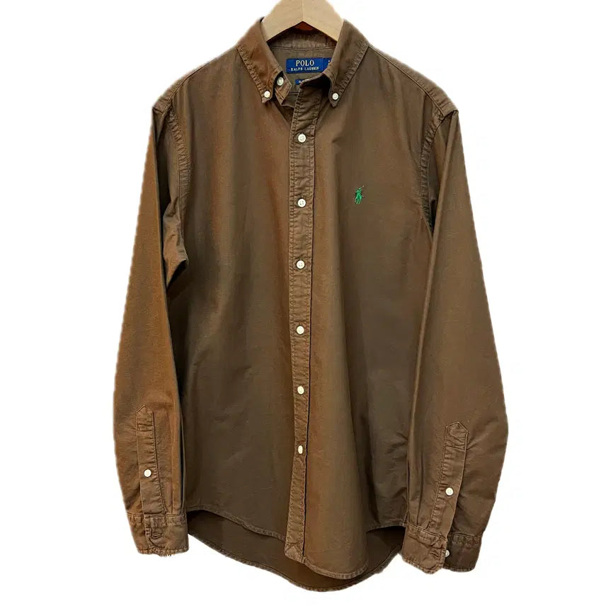 [BUNJANG] Polo Ralph Lauren Classic Fit Choco Brown Garment Dyed Oxford Shirt / [S등급 커슬M] 폴로랄프로렌 클래식핏 초코브라운 가먼트 옥스포드셔츠