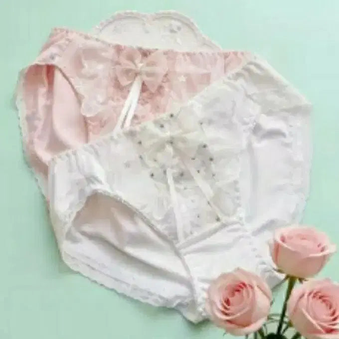 [BUNJANG] Lace Ribbon Panties Set / 39번    여성팬티  2종세트