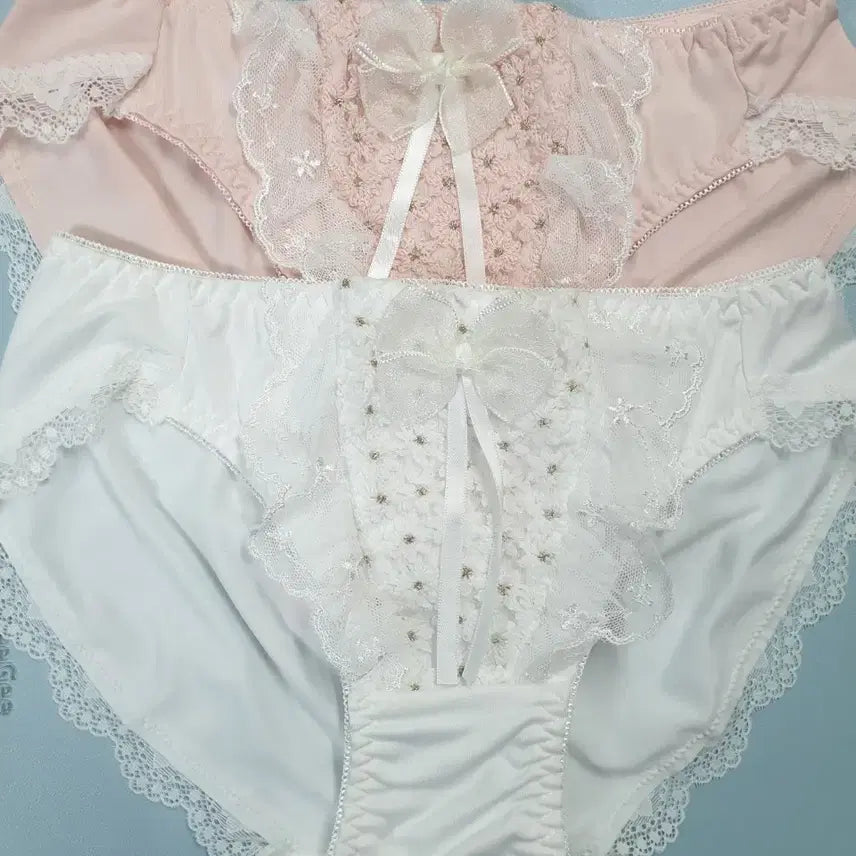 [BUNJANG] Lace Ribbon Panties Set / 39번    여성팬티  2종세트