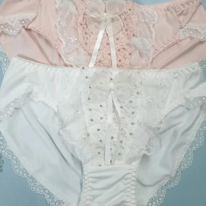 [BUNJANG] Lace Ribbon Panties Set / 39번    여성팬티  2종세트