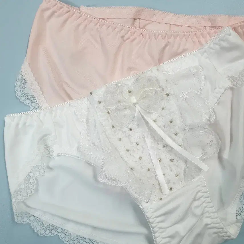 [BUNJANG] Lace Ribbon Panties Set / 39번    여성팬티  2종세트