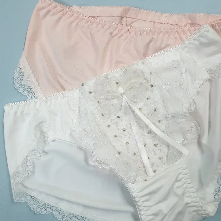 [BUNJANG] Lace Ribbon Panties Set / 39번    여성팬티  2종세트