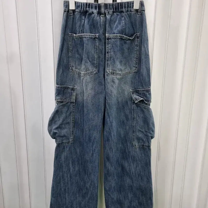 [BUNJANG] 8 Seconds Cargo Wide Denim Pants / 에잇세컨즈 청바지 데님 카고 와이드 팬츠