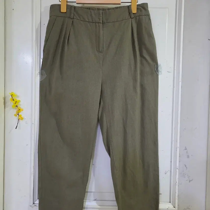 [BUNJANG] Summer Linen Blend Bending Pants / 여름 시원한  마 35 면 65  밴딩  베기통바지  깨끗해요  77사이