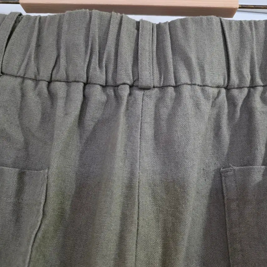 [BUNJANG] Summer Linen Blend Bending Pants / 여름 시원한  마 35 면 65  밴딩  베기통바지  깨끗해요  77사이