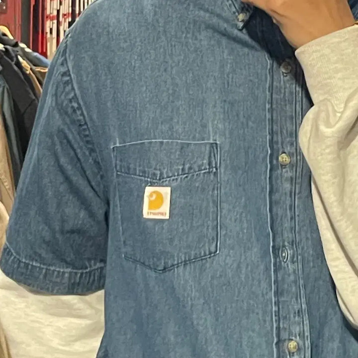 [SOLD OUT] [IM] carhartt 칼하트 데님 반팔셔츠